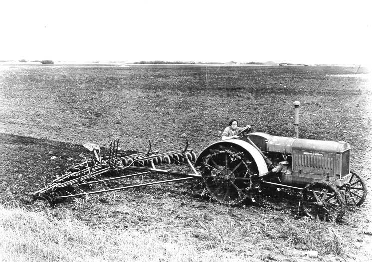 Disking with a 15-30 McCormick Deering tractor