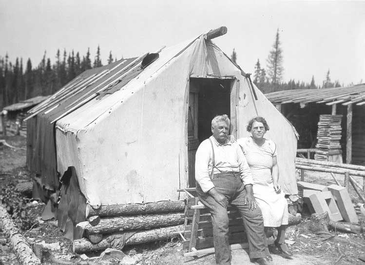 Mining camp at Roche-d`Or, Abitibi, Quebec