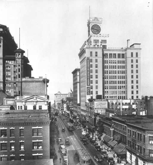 Streetcars in Vancouver near Granville Station