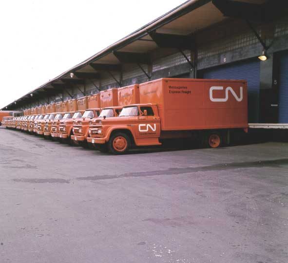 CN Express freight trucks