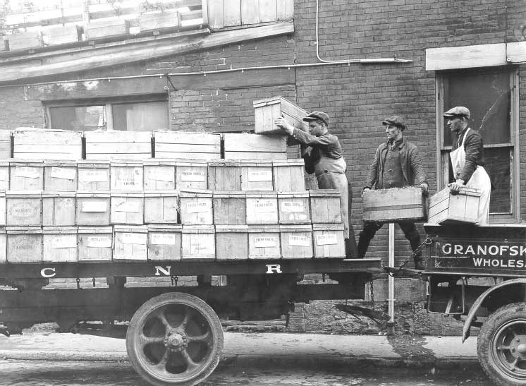 Loading eggs on a CNR Express truck