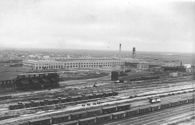 CN Transcona shops : aerial view