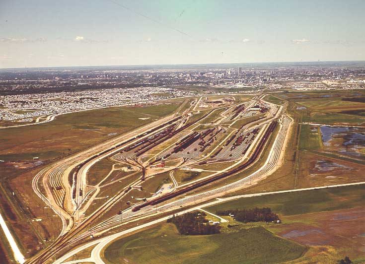 Aerial view of Symington yards