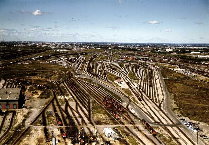 Aerial view of Côte-de-Liesse yard
