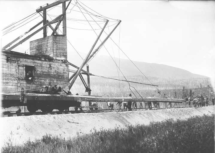 Laying track on the Grand Trunk Pacific