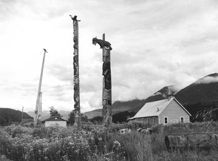 Three totem poles