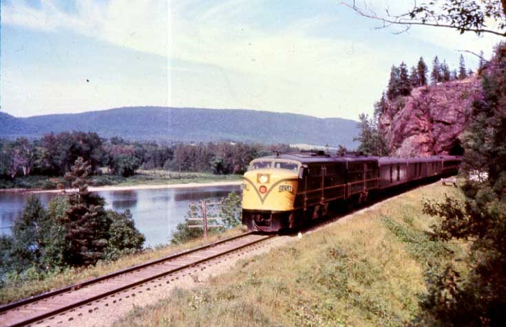 Train Ocean Limited exiting the Morrisey Rock Tunnel