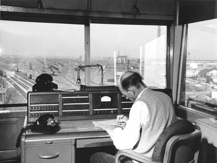 Centralized train control tower at Mimico
