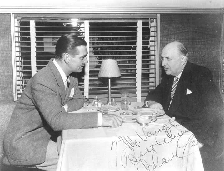 Clark Gable with CNR president Mr. R.C. Vaughn