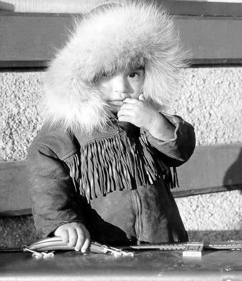 Cree child at Fort Churchill station