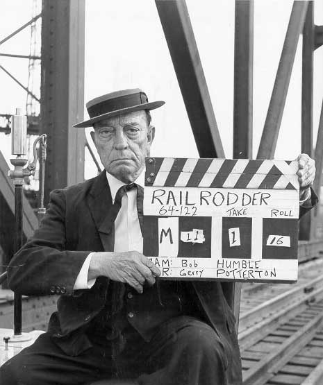 Buster Keaton (silent movie actor) at CN photographic department