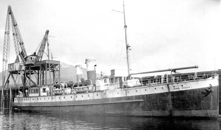Passenger ship SS Prince William at a dry dock