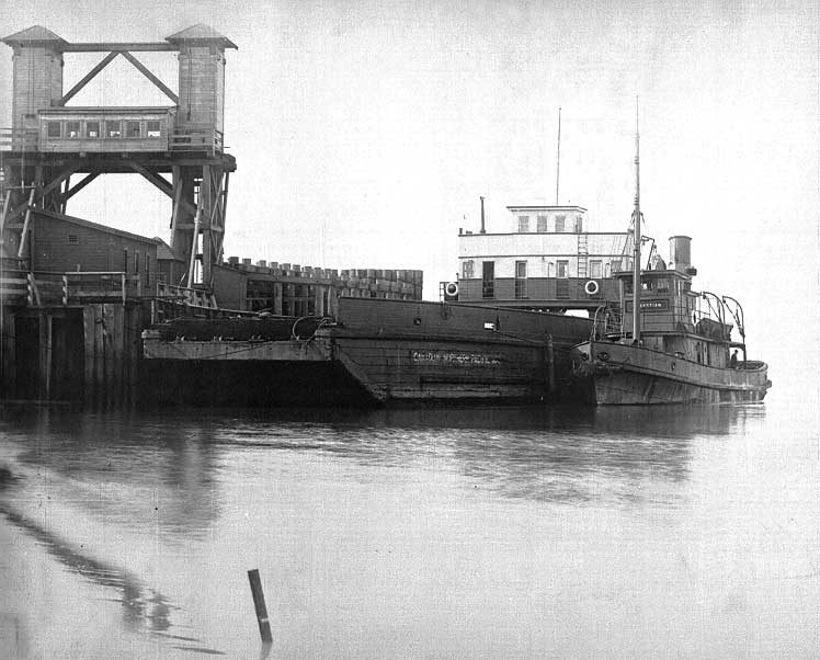 Car barge Canadian Northern Pacific No. 2 and tug Sebastian
