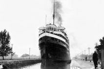 Passenger ship SS Noronic in the Soo Locks