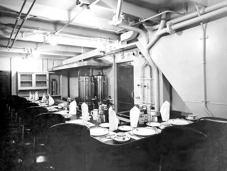 Passenger ship CNSS Prince George lunch counter