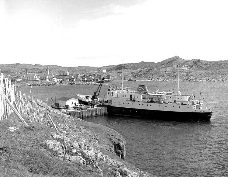 Labrador coastal ship MV Taverner at Fogo Island