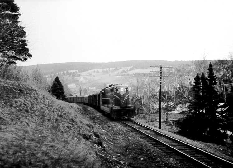 Passenger train en route to Port aux Basques around Bowring Park
