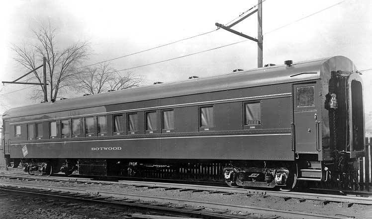 Nfld. Ry. sleeper Botwood, rear three-quarter view
