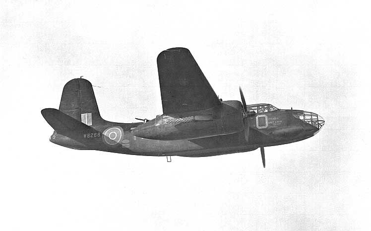 An RCAF fighter-bomber squadron's Douglas-Boston aircraft christened