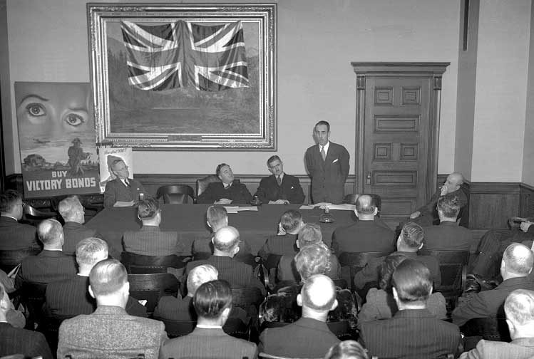 A meeting about Victory Loans