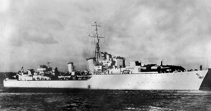 The 'Tribal' Class destroyer HMCS Athabaskan