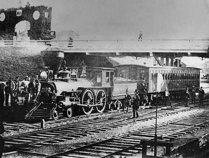 European and North American Railway train conveying the Prince of Wales from St. John to Rothsay Stn