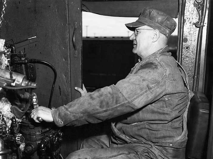 A railroad engineer driving on a freight run from Winnipeg to Toronto