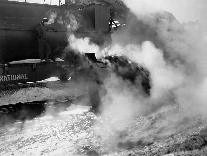 CN snow melter in action