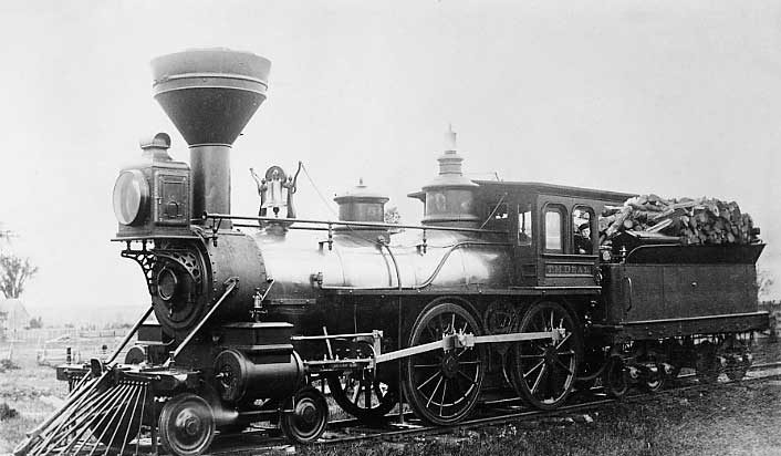 Central Vermont Railway wood burning steam locomotive T.M. Deal no. 54