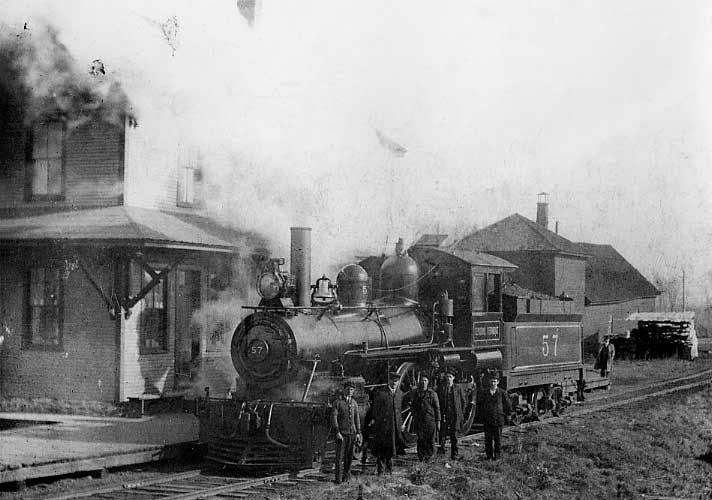 Central Vermont Railway coal burning steam locomotive no. 57