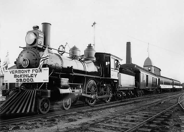 Central Vermont Railway coal burning steam locomotive no. 99