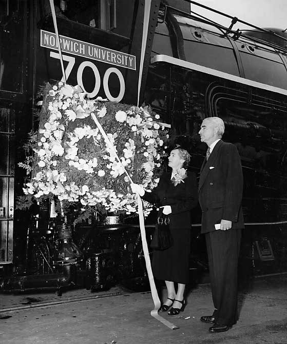 Naming of Central Vermont Railway locomotive 700 as Norwich University