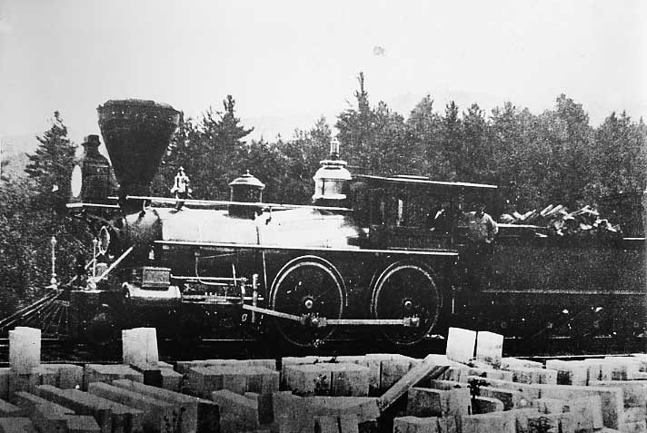 Central Vermont Railway wood burning steam locomotive Shelburne, left side