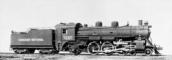 Canadian National Railways steam locomotive 5140, right side