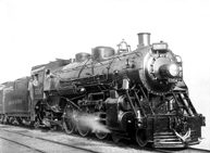 Canadian National Railway steam locomotive 5304, three-quarter view