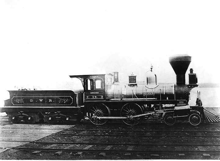 Great Western Railways wood burning freight type steam locomotive no. 14 Brackstone Baker