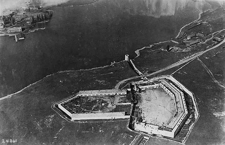 An aerial view of Fort Henry