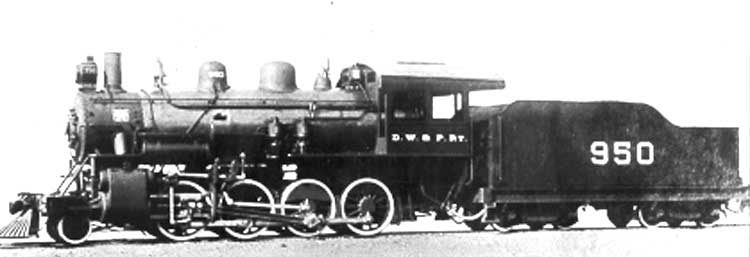 Canadian Northern Railway steam locomotive no. 950, class M-3-c, left side