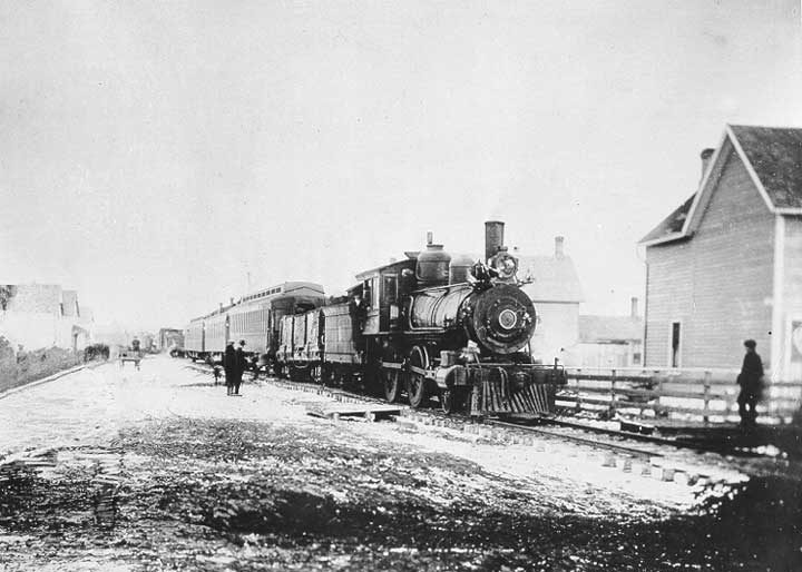 First passenger train to Edmonton from Winnipeg -- Canadian Northern Railway Company