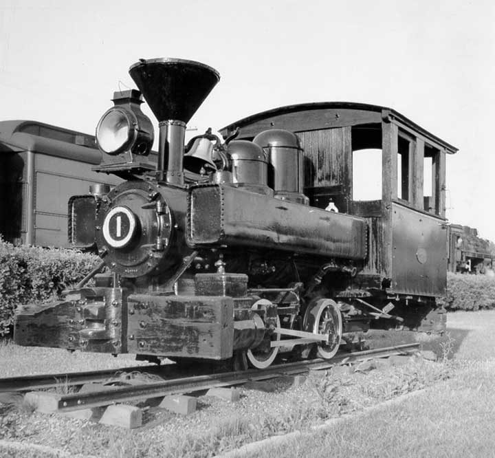 Donkey engine used in railroad construction on  display at Prince George