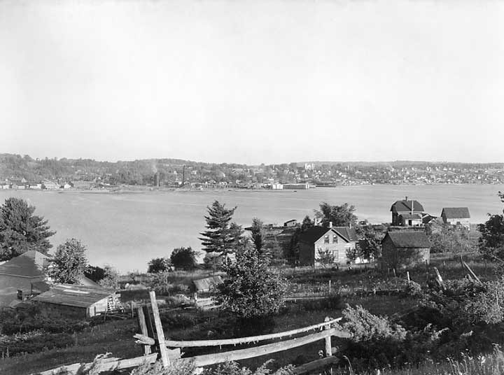 A scenic view of Penetanguishene and Georgian Bay