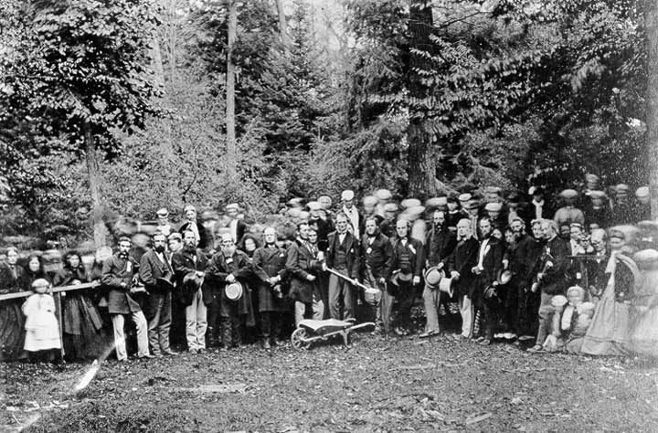 Directors party of Toronto and Nipissing Railway at the turning of first sod ceremony