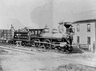 St. Johnsbury and Lake Champlain Railroad wood-burning steam locomotive