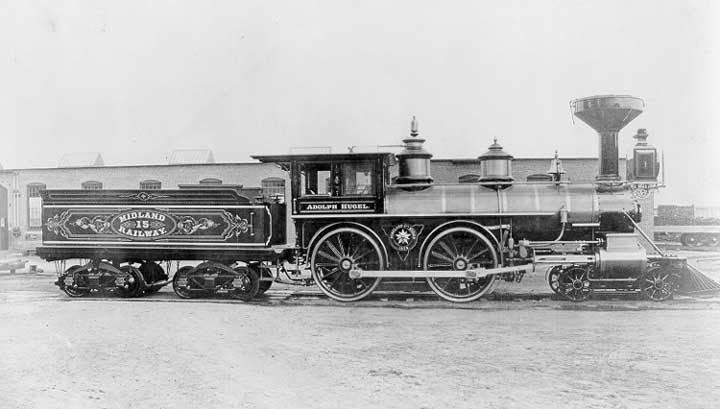 Midland Railway of Canada wood burning steam locomotive no. 15