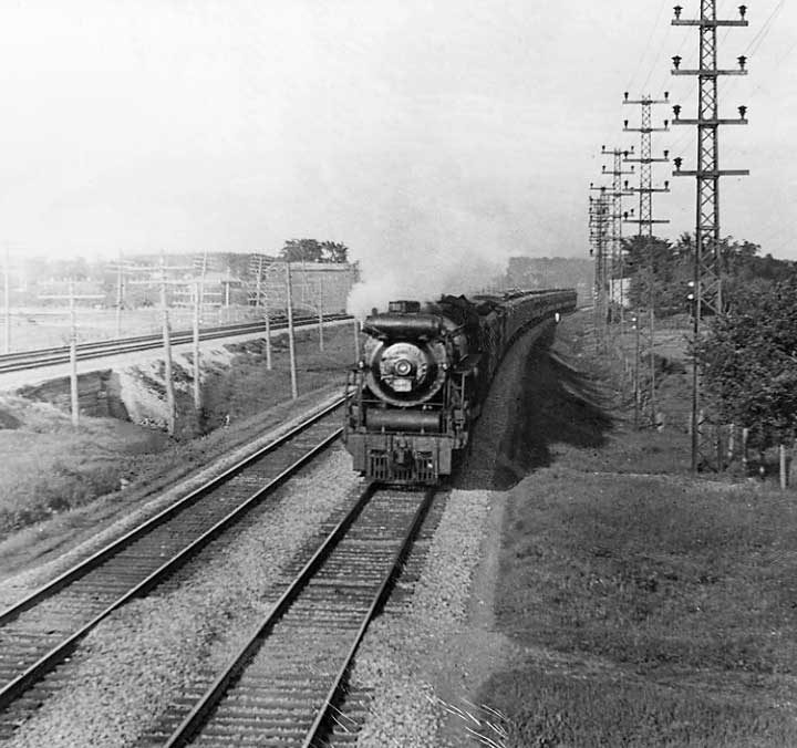 Canadian National Railways eastbound International Limited passenger train from Toronto arrives at Montréal