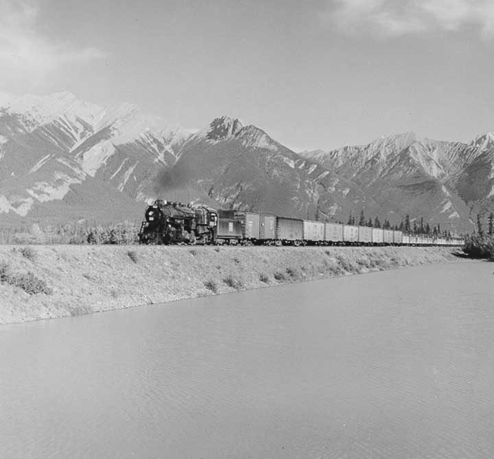 A freight train from Canadian National Railways' British Columbia lines