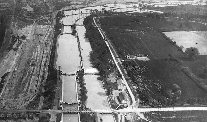An aerial view of the Welland Canal