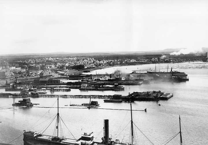 A view of the harbour at Port Arthur