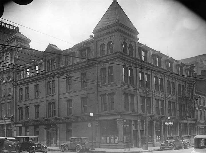 Exterior view of the old Canadian National Railway ticket office