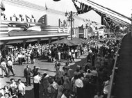Crowds on the midway at the Canadian National Exhibition